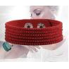 Buy cheap Multi strands velvet leather cuff bracelet studs leather bracelet from wholesalers