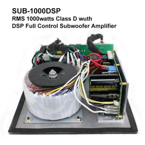 DSP Controlled 1000W RMS Subwoofer Amplifier with Auto Power On/Off and 115Vac