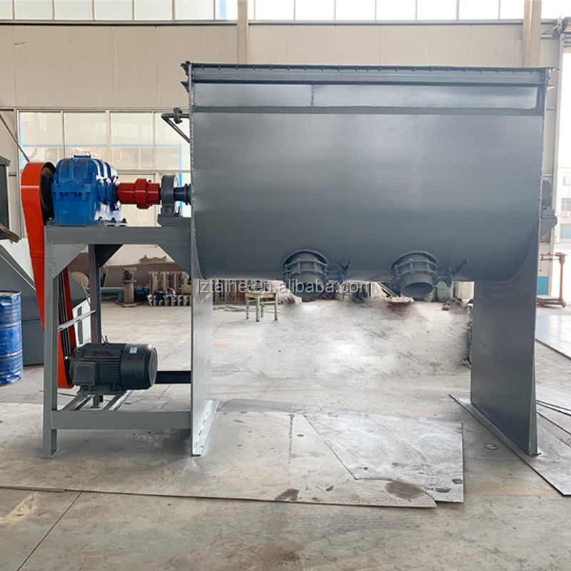 1600 KG Manure Fertilizer Mixing Machine Horizontal Ribbon Blender Powder Mixer with Customer Required Voltage