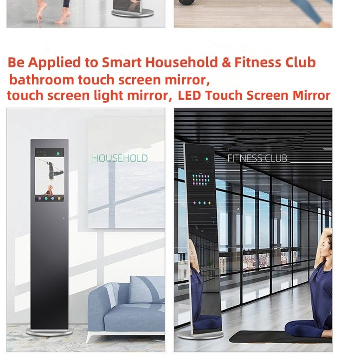 Hot sale Customizable Multi touch Capacitive Touch Screen Smart Mirror waterproof LED Touch Screen Mirror for Fitness Club