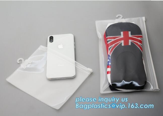 hanger bag with zip lock on the top,Frosted Zip lockk bag EVA PVC hanger bag for clothes, EVA frost drawstring bag, Froste
