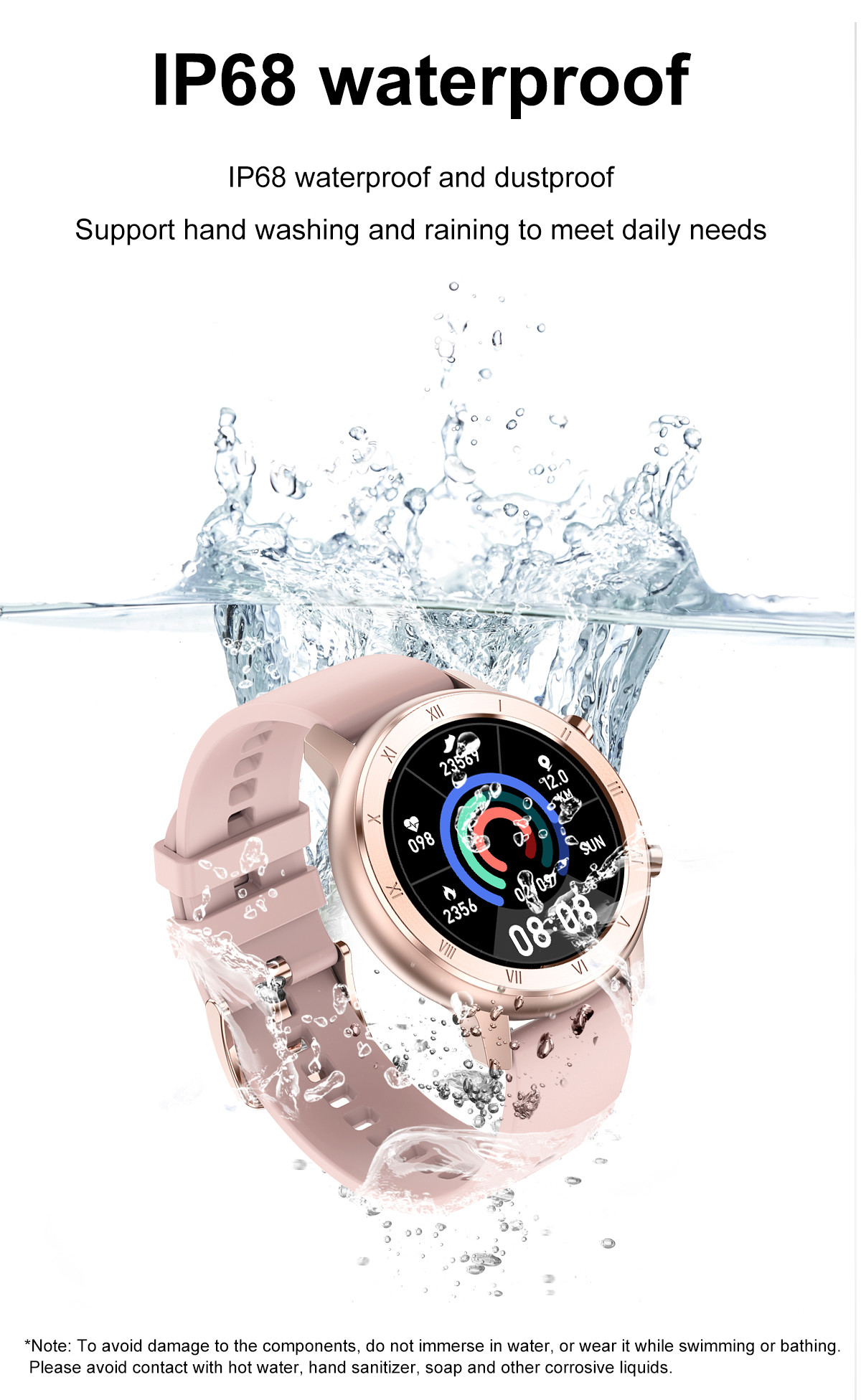 DT89 Smart Watch Women Men ECG Heart Rate Monitoring Blood Pressure IP68 Waterproof Fitness Tracker Lady Smart Band