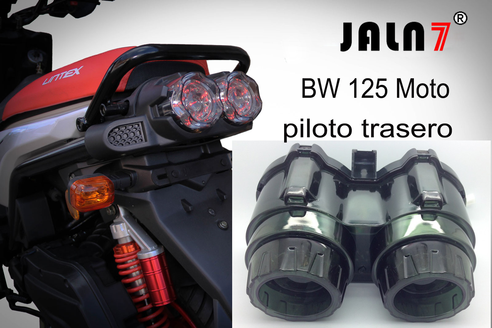 Yamaha BWS125 taillight Moto LED light white turning yellow motorcycle