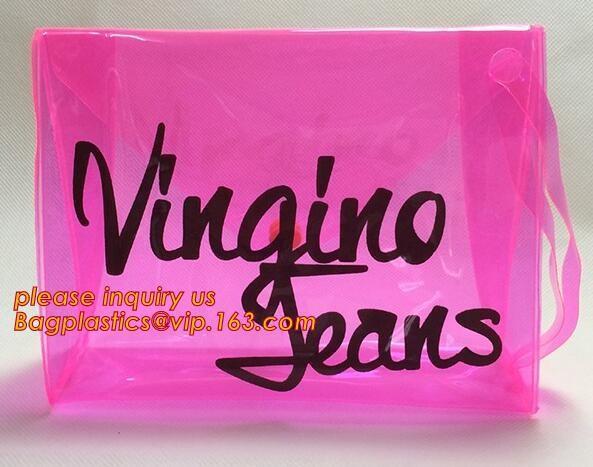 PVC zipper bag, PVC cosmetic bag, clear PVC bag, PVC plastic bag, PVC underwear