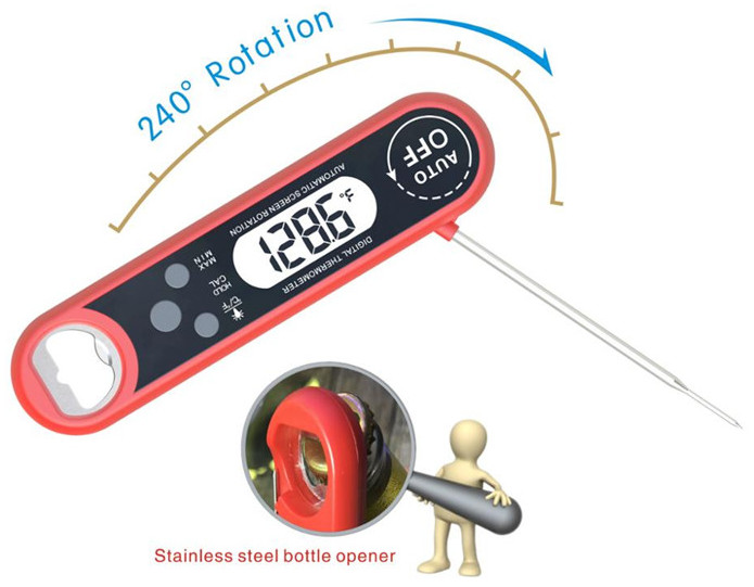 Backlight Fast Read Bbq Digital Meat Thermometer