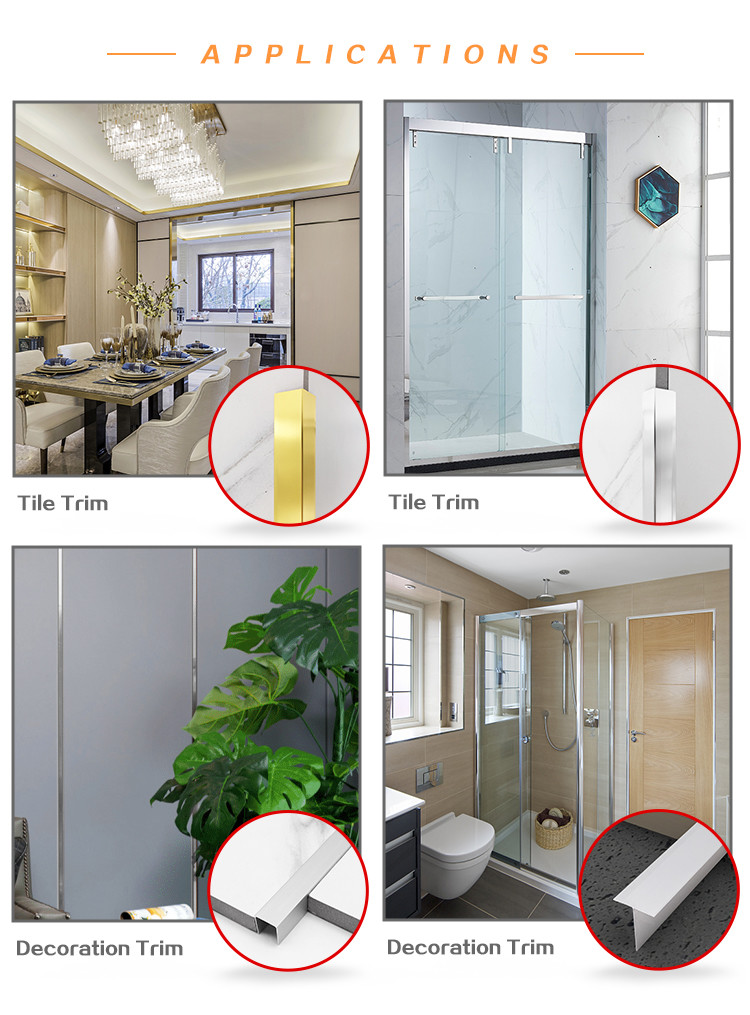 Decorative Aluminium Angle Profile 6000 Lightweight Antiwear High Oxidation