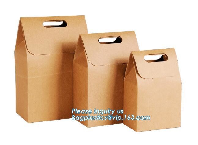 Customized Red Printed Kraft Paper Shopping Bag with Ribbon Handles and Bowknot,Kraft Paper Shopping Bag with Kinds off
