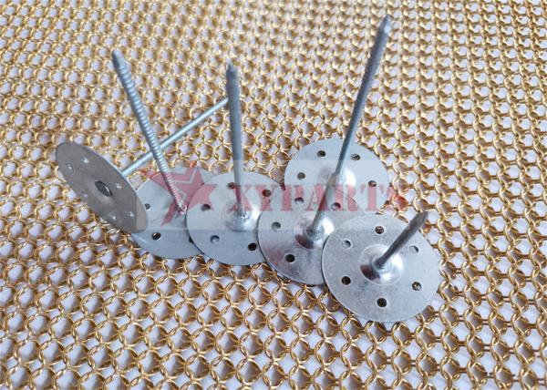 Adhesive Round Base Insulation Hangers Galvanized Steel