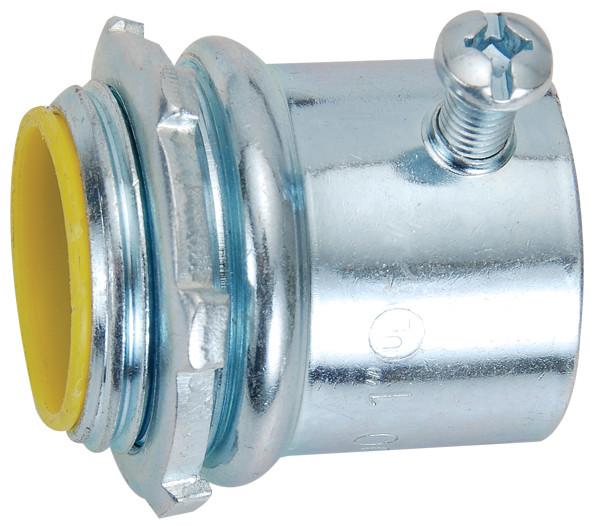 Quality 1st Class Watertight Emt Conduit Fittings Yellow Insulated Set Screw Connectors for sale