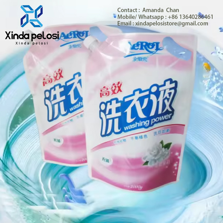Custom Logo Plastic Packaging Stand Up Resealable Liquid Plastic Pouches With Gravure Printing