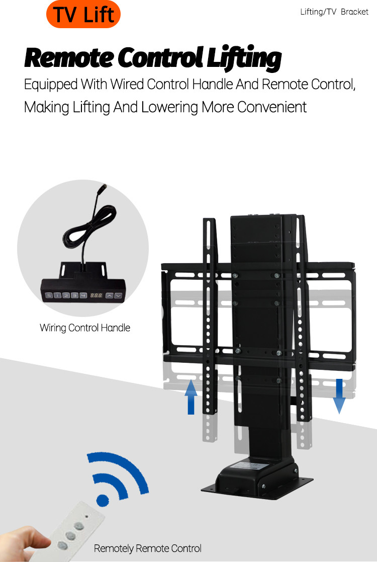 Remote Tv Bracket Base Lift Stands Movable Tv Mount Stand Motorized