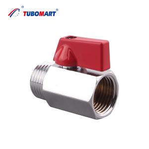 China Bsp Npt Threaded Brass Mini Ball Valve for High Temperature Control for Water Gas and Oil Customizable OEM Support on sale