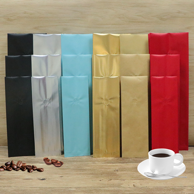 Custom Logo Printed Stand Up Coffee Tea Packaging Coffee Bean Bags With Valve