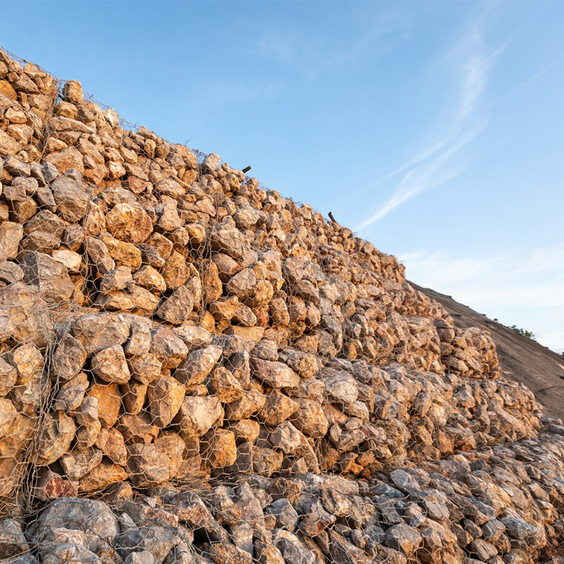Heavy Duty Gabion Wall Hydraulic Engineering Slope Stabilization Zinc Coated