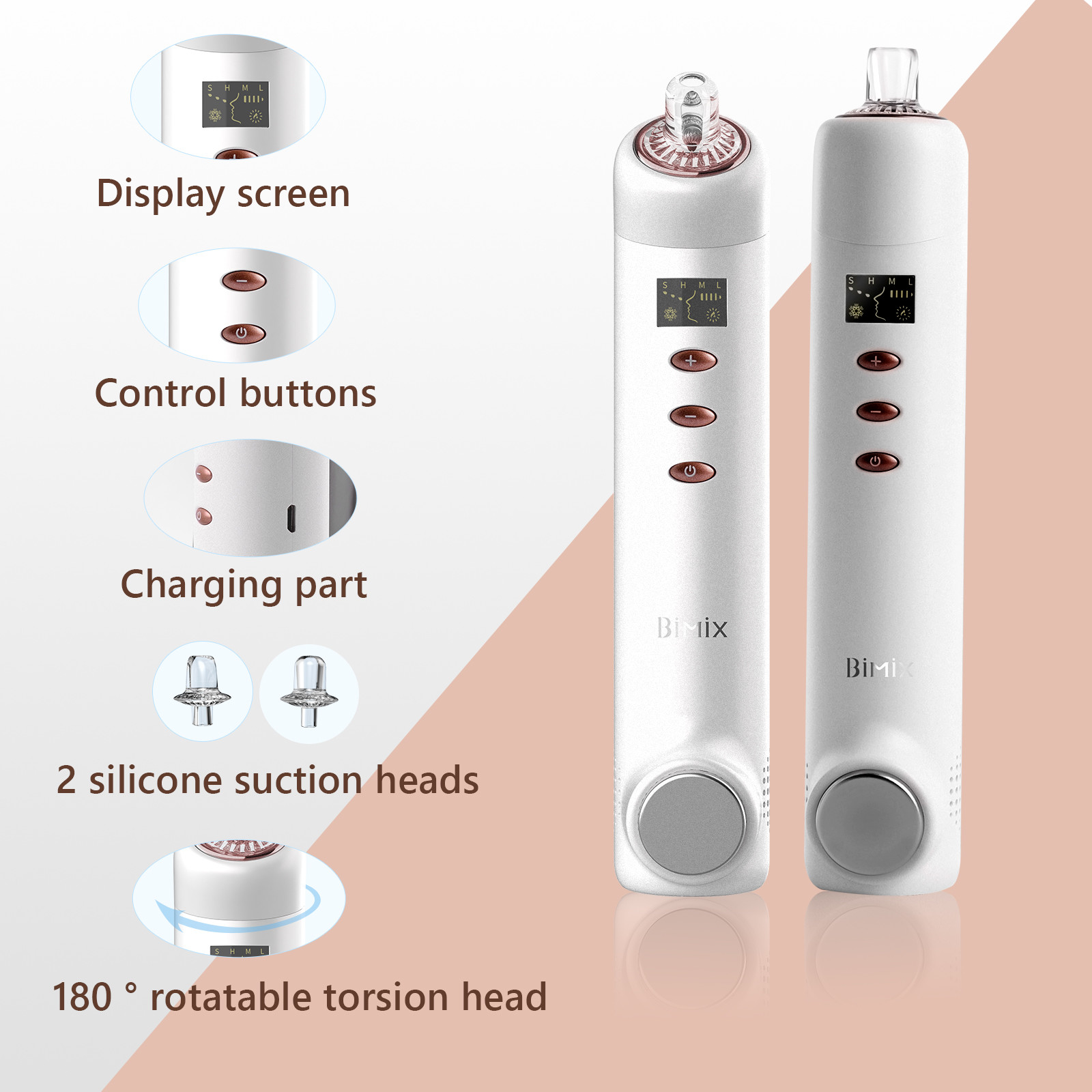Pore Cleaning DC5V 3W Electric Blackhead Remover Tool