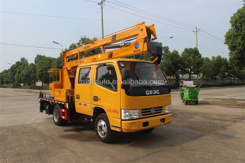 High Quality Good Price Double Row 13m Small Operation Platform Aerial Work Platform Truck