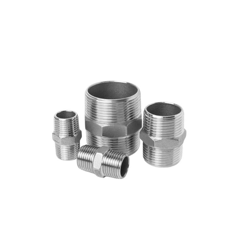 Ss 304 &amp; SS316L BSPT/NPT/BSPP Hex Nipple