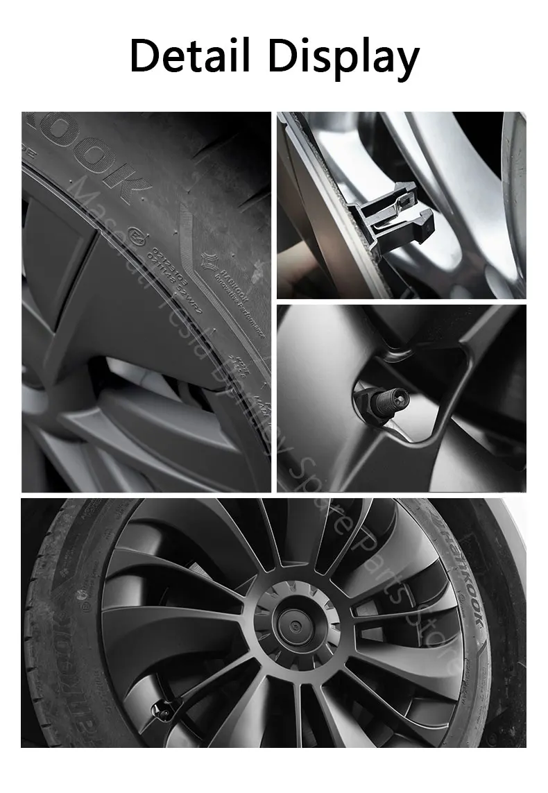 Wheel Hub Cover Cap for Tesla Model 3 Y Modified Protective Cover Decorative Accessories Non-Destructive Installation