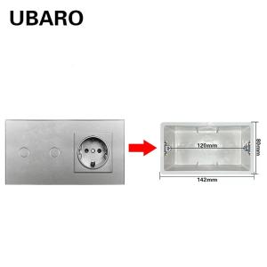 Switch And Socket With Tempered Glass Panel And Indicator Type 146 2 Gangs