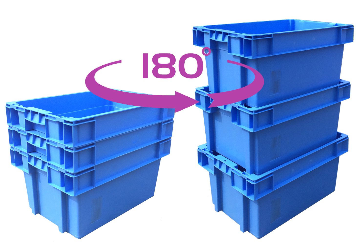Solid Box Plastic Moving Containers Produce Plastic Vented Crates
