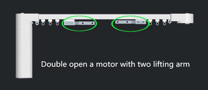 Horizontal Smart Automatic Curtain Opener And Closer Compatible With Alexa