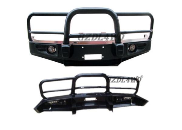 2016 Black Front Bumper Guard Rolled Steel Material For Toyota Landcruiser 80