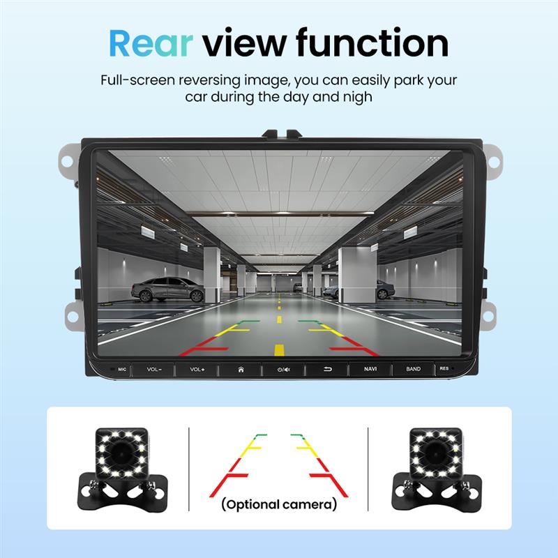 Android 11 Car Stereo Screen for VW Volkswagen Amarok Magotan Touran Polo MK5 SKODA 2 Din