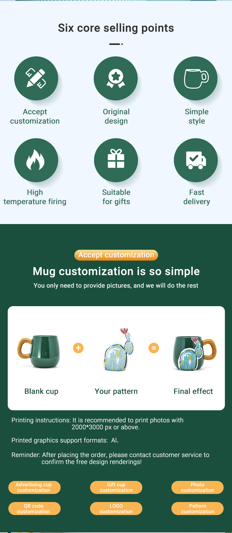 11oz Mug Coffee Mug Blank Sublimation Magic Coffee Cup Ceramic Wholesale Customize Printing Mugs Stoneware Decal on Glaze