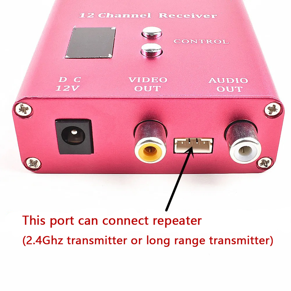 High Power 8W 1.2Ghz 6 Channel Drones Video Transmitter and Receiver for Long Range FPV