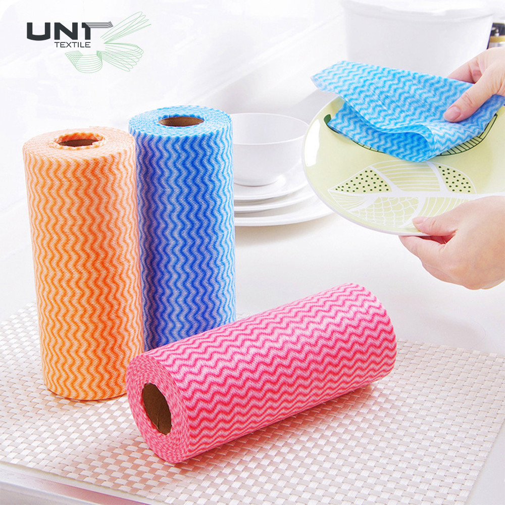 Wavy Line Spunlace Nonwoven Cleaning Wipes For Kitchen Wet Wipes