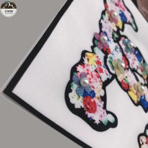 Sew On Embroidery Blank Patches , Customized 3d Embroidery Patches