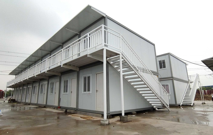 2 Bedroom Flat Pack Container House Q235B Anti Rust Prefab Modular Homes