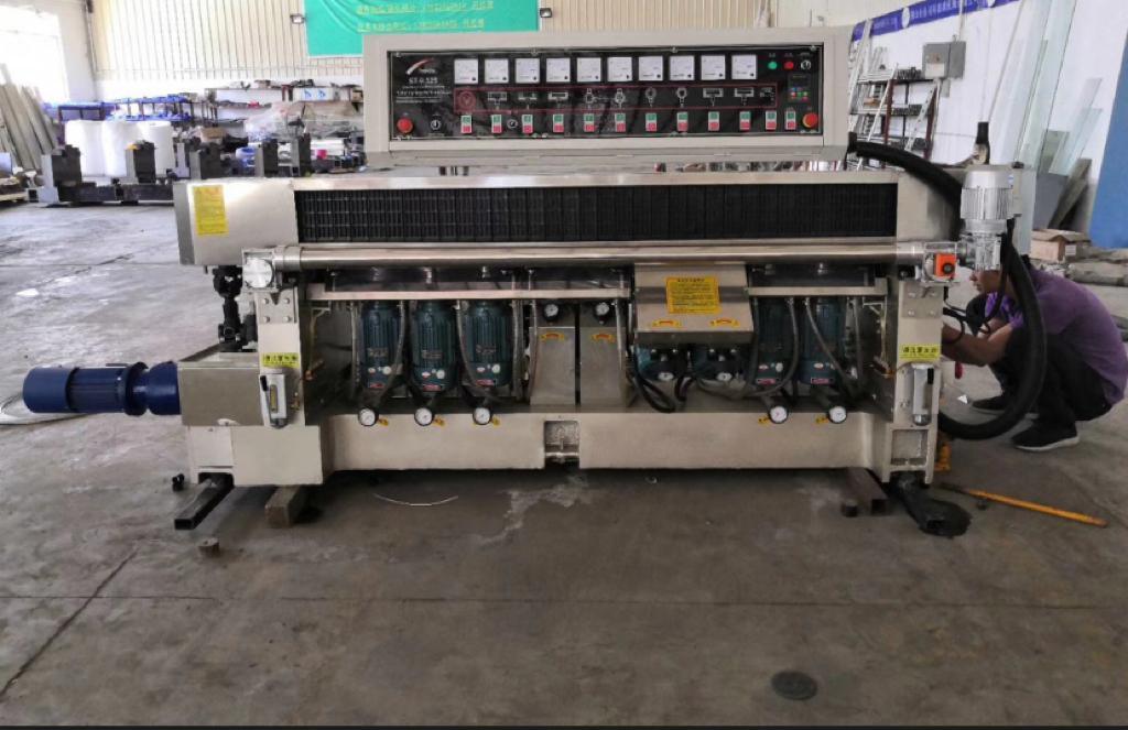 Automatic Glass Straight Line Edging Beveling Grinding Machine with 9 Spindles