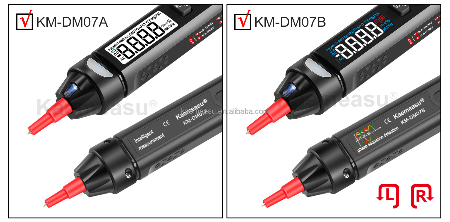 kaemeasu Mini Pen Digital Multimeter NCV Sequence Non Contact Voltage Detection Multimeter Tester Pen Meter