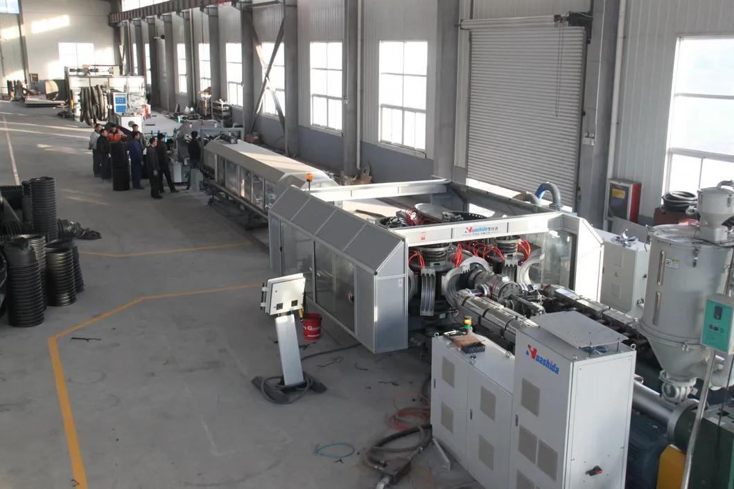 Water Supply and Drainage or Wire and Cable Laying HDPE PP Double Wall Corrugated Pipe Production Line