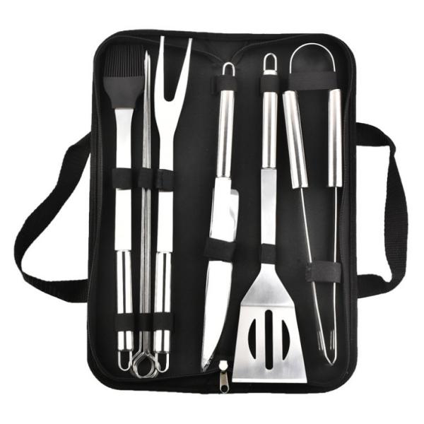 Barbecue Tools 9 Pieces Stainless Steel Grill Set Combined With Outdoor Barbecue