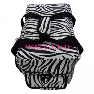China Custom Zebra Print Makeup Case , Fabric Zebra Makeup Bag L 320 X W 220 X H 240mm on sale