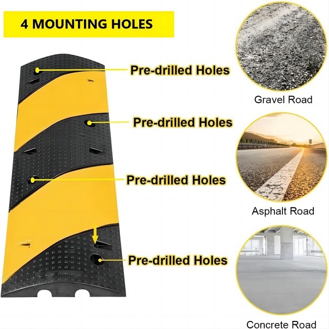 27lbs 10kgs Heavy Duty Rubber Speed Hump Cable Protector Hump