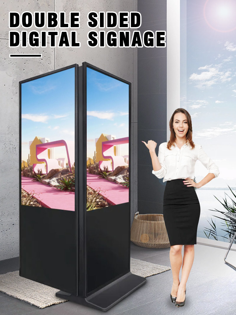 Digital Signage Smart Kiosk Vertical Totem Floor Standing Touch Screen LCD Advertising Display with Fast 6ms Response Time