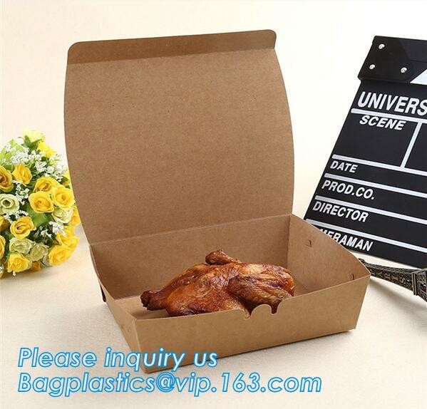 Cheap Cardboard foldable kraft paper lunch box with window,Lunch noodle fast food kraft paper box by customized logo pri