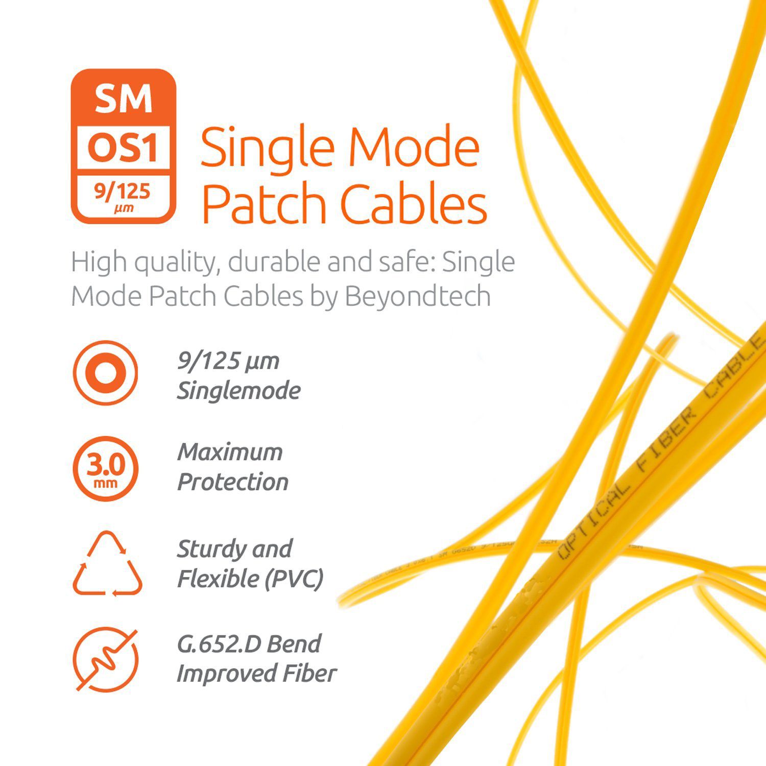 9/125Um Multi Mode Optical Fiber Patch Cord Sc Male To Sc Female Customized