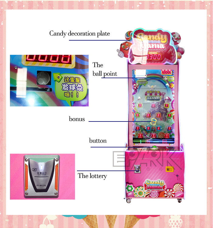 Hardware Drop Ball Win Tickets Arcade Lottery Game Machine
