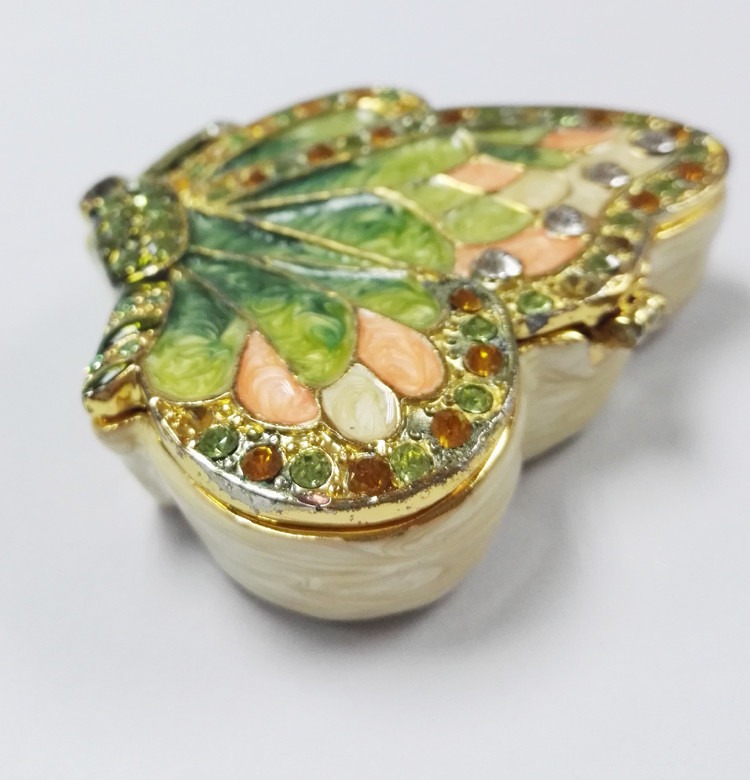 butterfly shape metal jewelry box for ladies gift