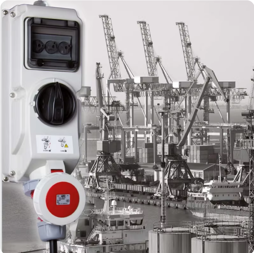 Original Imported Austrian PCE Industrial Mechanical Interlocking Socket, 380V-32A-5 Pins-IP67-Model 61252