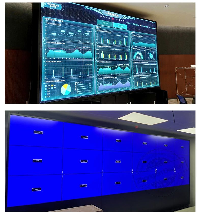 High Brightness Ultra Slim Bezel 49 inch 3.5mm bezel UD 4k 3x3 Video Wall Controller FCC Certified