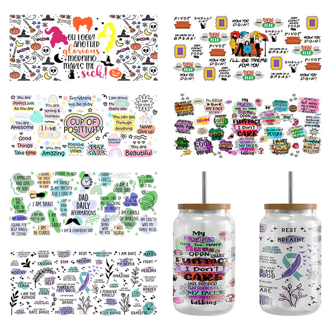 0.1mm Removable Printable UV DTF Cup Transfer Paper For Glass