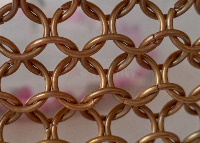Bronze Color 15mm Metal Ring Mesh Curtain Stainless Steel For Decoration 1
