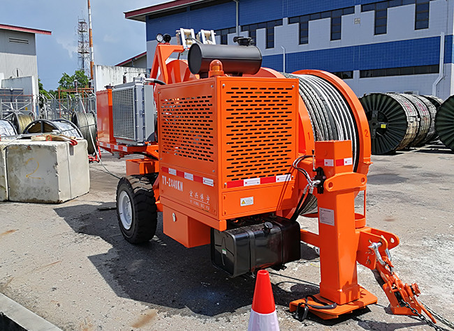 Hydraulic Tensioner Overhead Line Stringing Equipment Max Continuous Pull 2x40kN