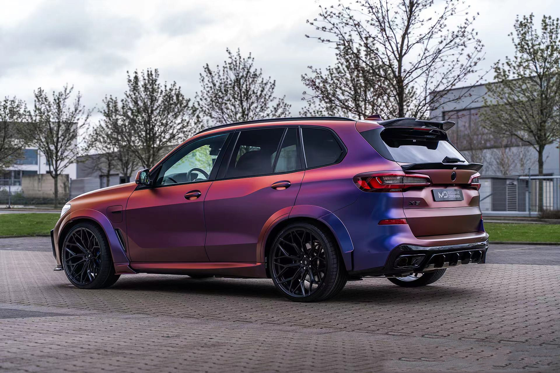 For BMW X5 G05 F95 Carbon Fiber Widebody Kit X5 G05 F95 Carbon Fiber Front Lip Diffuser Spoiler Wide-body Kit