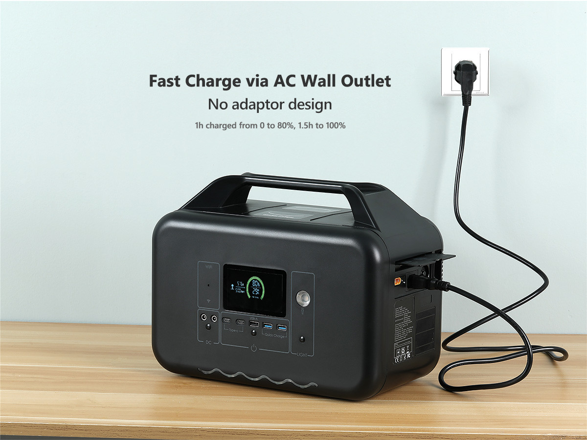 LiFePO4 Battery Portable Solar Power Station Solar Generator 600w 672wh